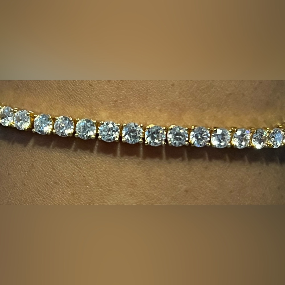 14k gold fill Tennis Bracelet with VVS CZs - Picture 5 of 10